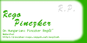 rego pinczker business card